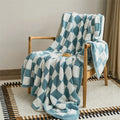 New Arrival Cozy Blanket Luxury Modern Throw and Blanket for Sofa Knit Textured  Home Decor Nordic Style Checkerboard