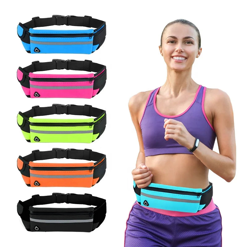 Custom logo Acceptable Wholesale Fashion Adjustable Belt Travel Sport Unisex Canvas Fanny Pack Waist Bag
