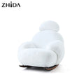 Zhida Living Room Furniture Modern Design Wingback Leisure Relax Lounge Rocking Chair Reclining Accent Chair
