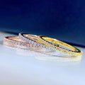 Jewelry Suppliers Can Customize Minimalist S925 Sterling Silver Zircon Rings With Full Diamonds