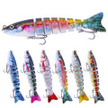 Wholesale JM027 13cm 20g Artificial Hard Baits 8 Segments Multi Jointed Minnow Fishing Lures