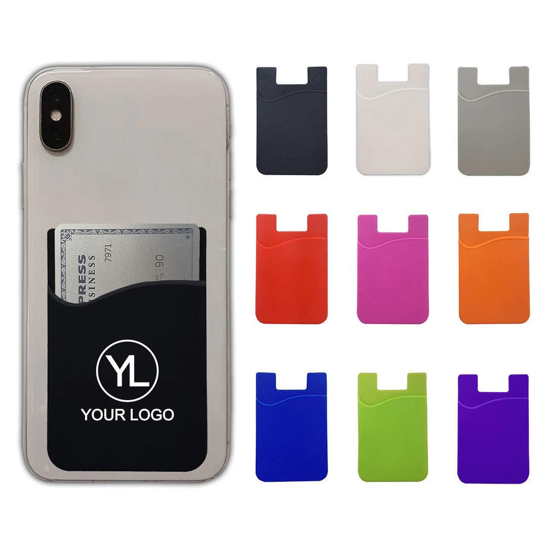 Custom Logo Silicone Phone Wallet for Trade Show Giveaways and Corporate Events
