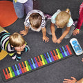 Colorful Piano 37 Keys with Speakers rainbow Flexible Roll up Piano Keyboard for Kids Education Happy Piano Class