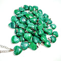 DIY Fashion mix designs heart shape natural gemstone type Malachite pendant for jewelry necklace making