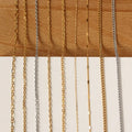 New 45cm Stainless Steel Zircon Pendant Necklace 18K Gold Plated Link Chain Vintage Style Women Girls Trendy Jewelry Gift DIY