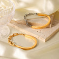 G3920 Wholesale Stainless Steel U-shaped Horseshoe Half Chain Bracelet Bangles Fashion Jewelry Bangle for Women