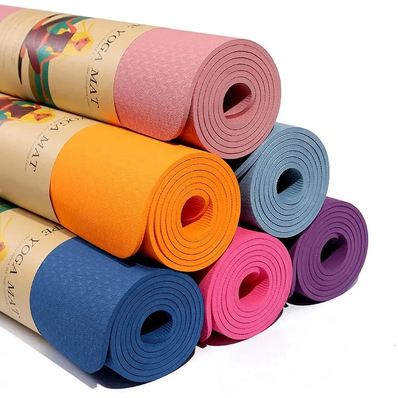 Custom Print Eco Friendly TPE Gym Durable 6mm 8mm Custom logo Yoga Mats Esterillas De Yoga