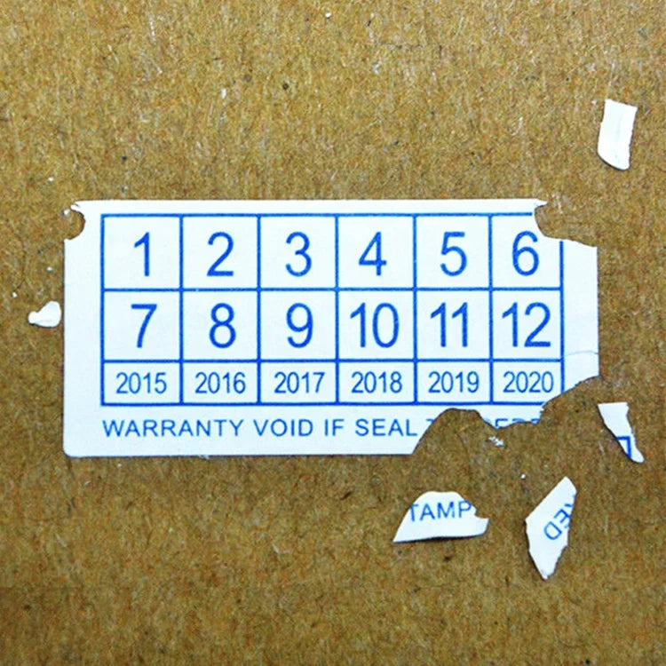 Free Design Easy to Tear Bottle Tamper Proof Eggshell Paper Seal Label Custom Tamper Evident Sticker