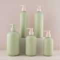 Low MOQ Luxury Plastic Bottle Set for Skin Care Cosmetics Shampoo Conditioner Lotion Pump Cream Cosmetic Set