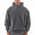 Men's 600GSM French Terry Raglan Puff Pattern Hoodie Custom Logo Oversized Drop Shoulder Sweatshirt Winter Embroidered Hoodie