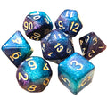 Yusun 50 Polyhedral Galaxy Dice for DND Board Games 16mm Plastic Resin Guaranteed 4-20 Sides Round YSA-5 Packaged in Opp Bag
