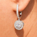 Huitan Wholesale Low Price Dainty Novelty Bridal Earrings Women Sparkling Pave Setting Diamond Cubic Zirconia Drop Earrings