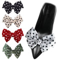 Hot Decorative Handmade Detachable Bow Metal Shoe Clips Dots Decorations Accessories Buckles Fashionable Durable Customized 12cm