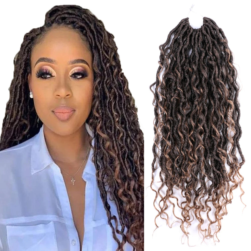 18 Inch River Locs Wholesale Crochet Braid Hair Goddess Locs Crochet Hair Goddess Crochet Hair Goddess Faux Locs