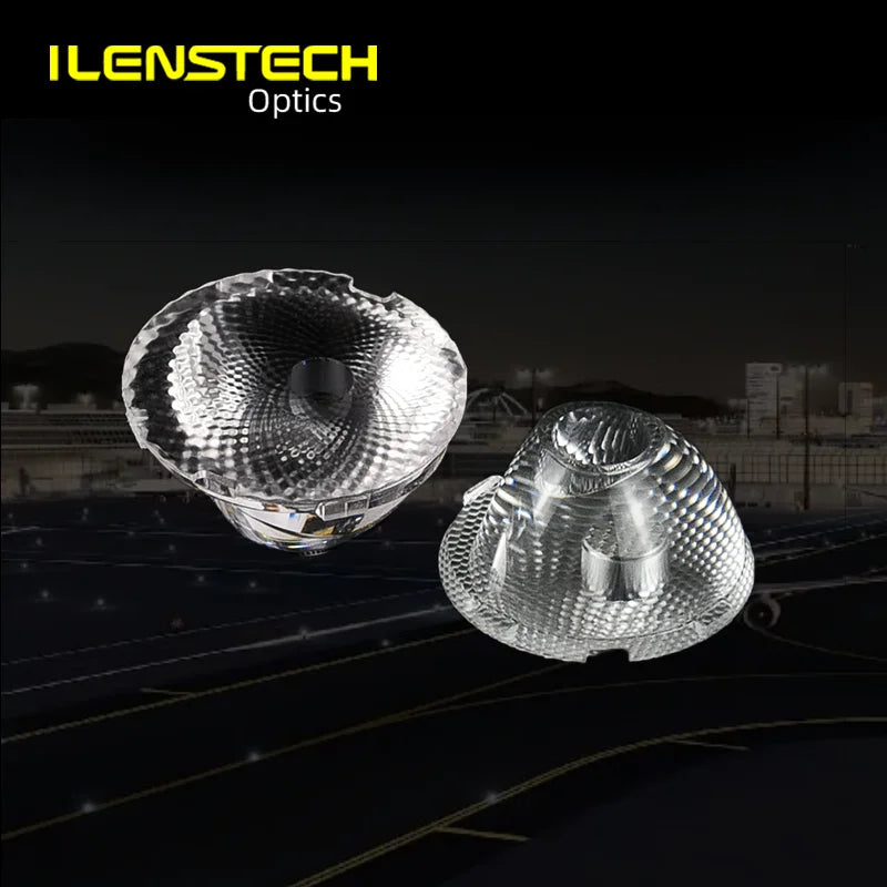 Asymmetric 25 Degree Led Optical Lens 3535 Smd Pmma Lens for Led Lamp