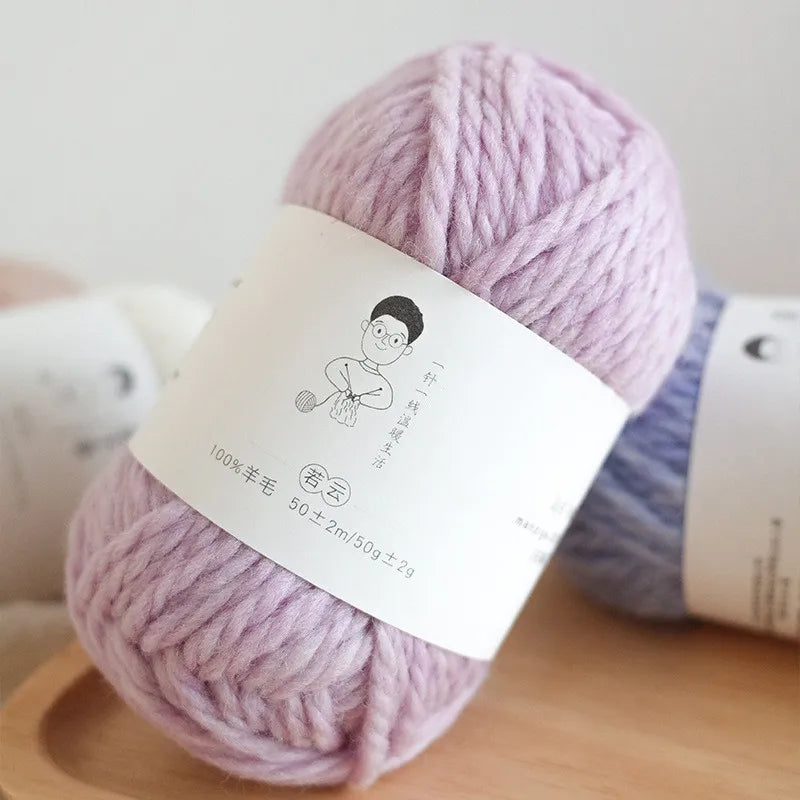 100% Mernio Wool Yarn Chunky Wool Thread Hand Knit 5mm Thick Yarn for Sweater