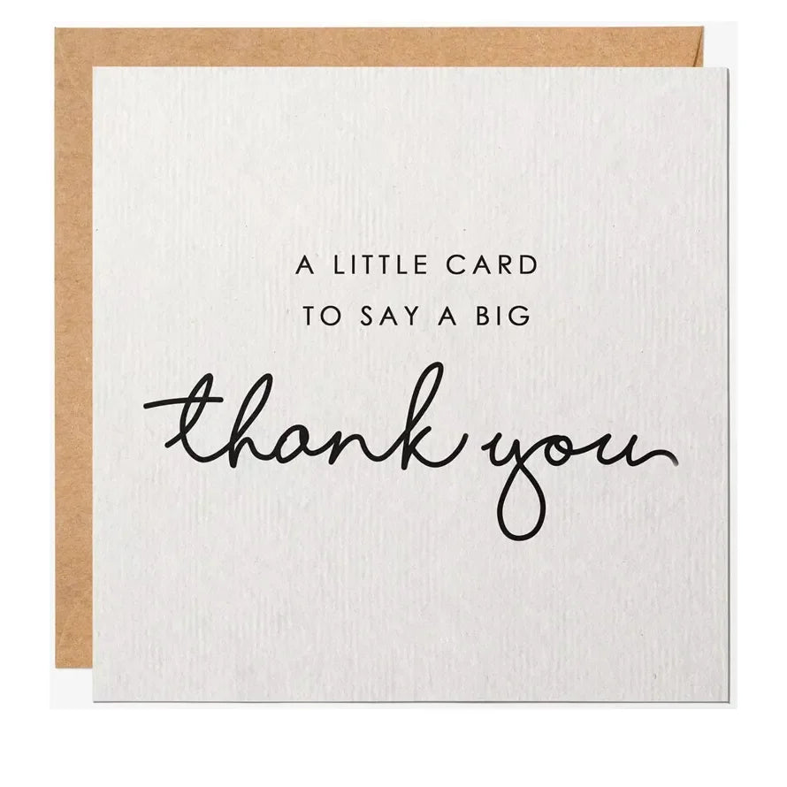Simple Elegant Invitation Thank You Greeting Card Blank Inside for Men Women Kids Teachers for Christmas Birthday Made of Paper
