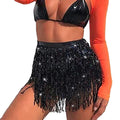 Women Belly Dancing Polyester Hip Scarf Festival Club Rave Sequin Wrap Skirt Performance Wear