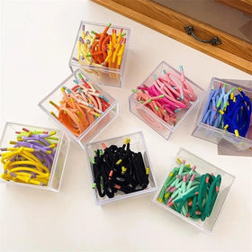 Wow Sheila Box Package Cute Hair Bands Accessories 18pcs/box Multi Candy Color High Elastic Hair Ties for Kids