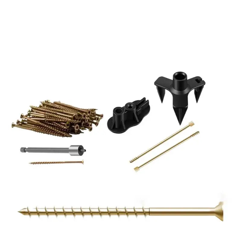 Eliminate Squeaky Noise Floor Repair Kit with 5 Tools and 50 Screws for Wood Floors Eliminate Squeaks Under Carpeted Floors