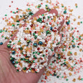 1KG/Bag Assorted Christmas Themed Gingerbread Man Santa Claus Figurine Mixed Clay Slices Sprinkles Beads DIY Crafts Filling