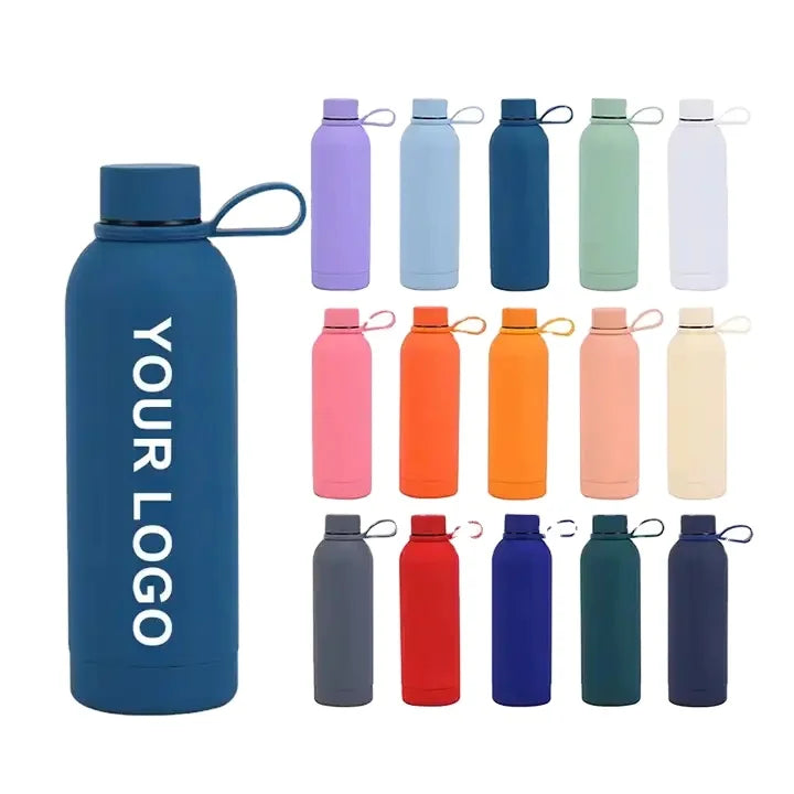 Hot Selling Double Wall Stainless Steel Water Bottle Rubber Paint Thermo Flask