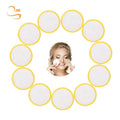 Eco-friendly 3.15" Round Reusable Bamboo Terry Facial Remover Pads Organic Laundry Bag Soft Makeup Cleaning Pad