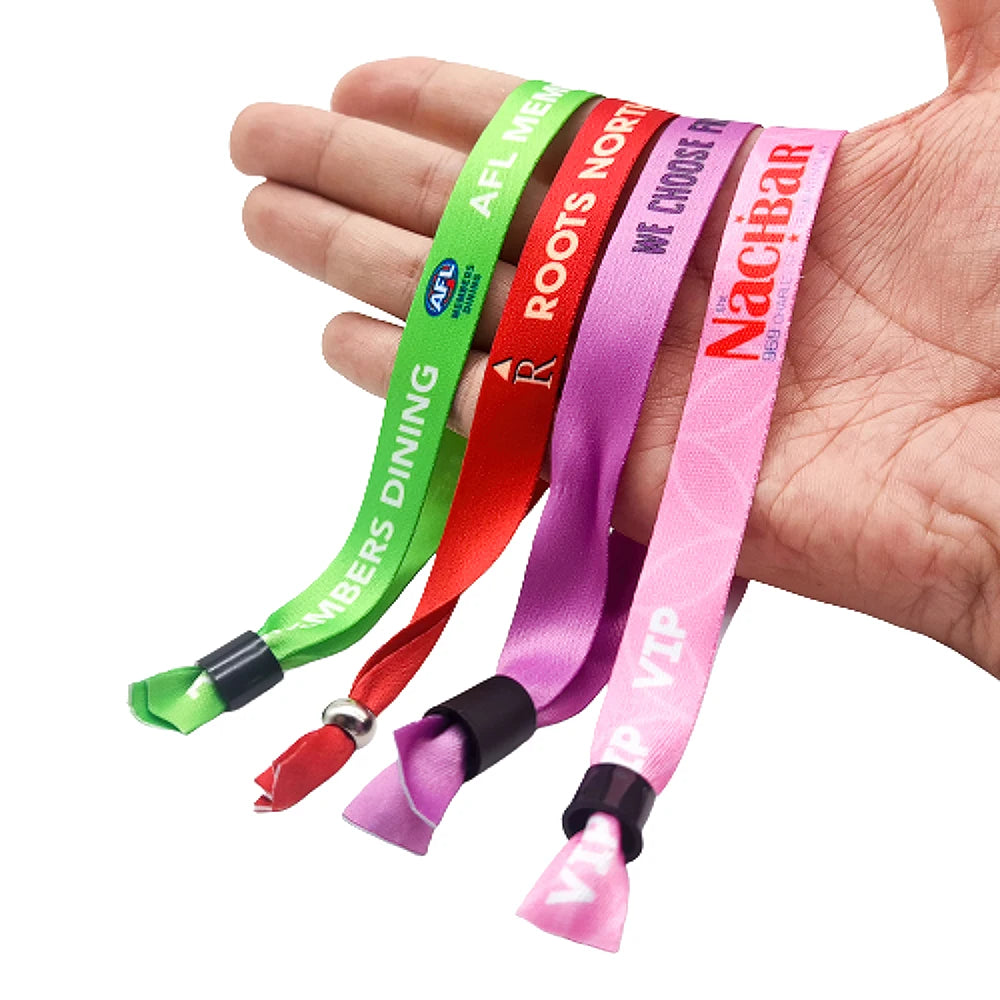 Color Cloth Event Wristbands Without Logo for Customized Events