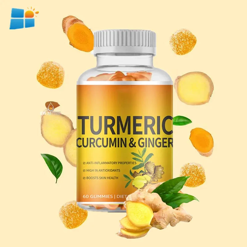 OEM/ODM/OBM Private Label Sugar-Free Turmeric Gummies Joint Support Turmeric Gummies for Antioxidant and Brain Booster