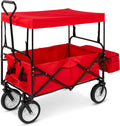 Woqi Selling 4 Wheel Outdoor Camping Foldable Kids Wagon Folding Utility Beach Sport Wagon