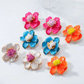 Sweet Fashion Women Drop Earrings Alloy Flower Metal Drop Earring