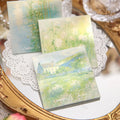 Hot Selling Landscape Painting Notebook Student Sticky Note Memo Message Book Custom It Post Stationery Pads Notes Stickers