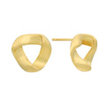 925 Silver Geometric Triangle Twisted Earrings Gold Plated for Anniversary Party Gift Occasions