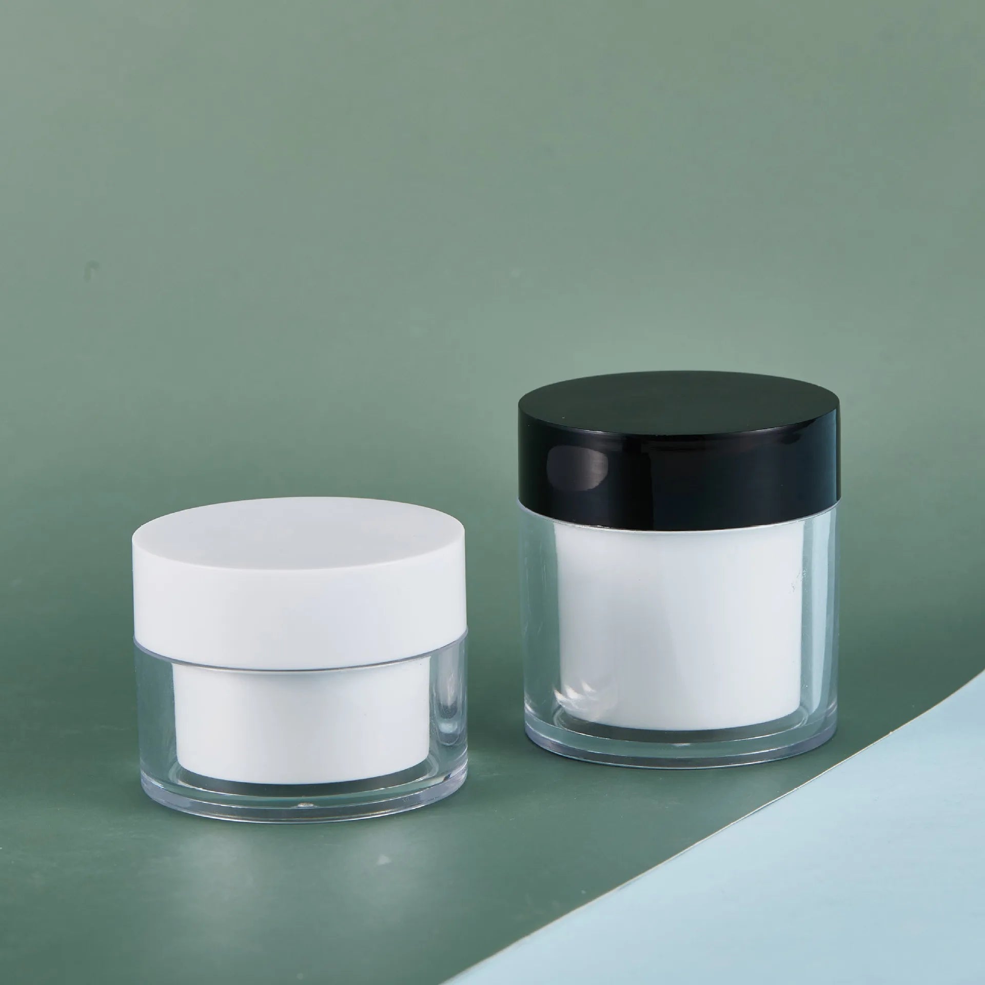 Newest Arrival 20g-50g Ps Jar for Skin Care Eye Cream White Liner and Plastic Cap Recyclable
