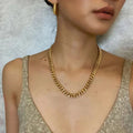 European and American Ins Niche Simplicity Shining Titanium Steel Necklace Shining Titanium Steel Necklace