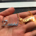 HOVANCI Personalized Crown Name Necklace Pendant Rose Gold Stainless Steel Chain Necklace Gift Customized Accessories Jewelry