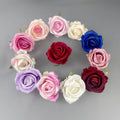 S805 Valentine's Day Party Event Wedding Decoration Velvet Roses Heads Single Silk Flowers Artificial Roses Flowers