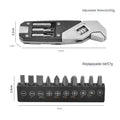 Multi-functional Adjustable Wrench Portable Screwdriver Camping Bike Adjustable Screwdriver with Saw Blade.