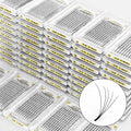 Abonnie Wholesale 3D 5D 6D Premade Lash Fans Long Stem Flat Base Narrow Pre Made Lash Fans Trays Mink Premade Eyelash Volume Fan