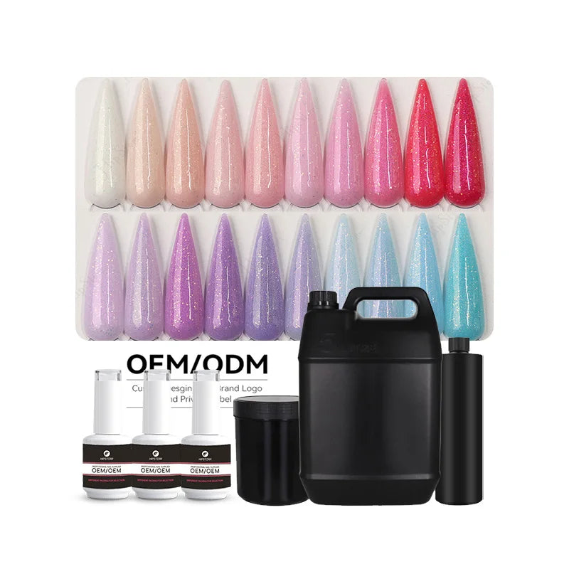 New Arrival HEMA-free Opal Glitter Builder Liquid Gel Builder Nail Extension Liquid Gel Self-leveling Building Coffin Nails