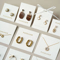 PandaSew Custom logo Printing Necklace Earring Packaging Cards 600gsm Papers Jewelry Cards