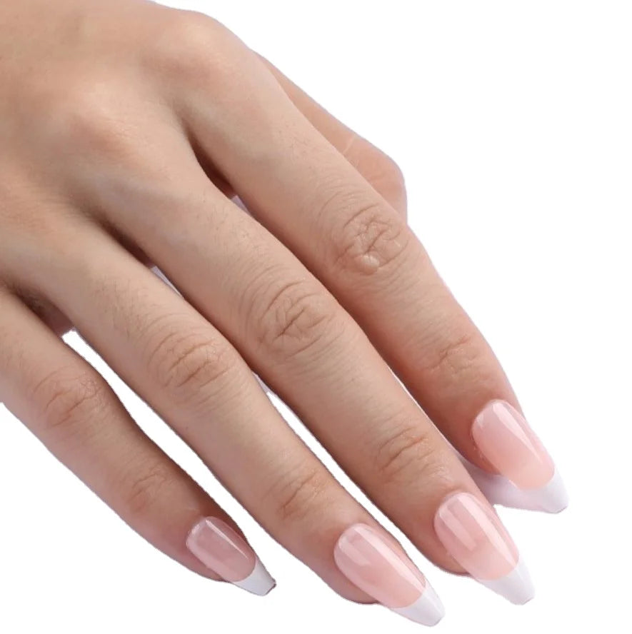 High Quality Medium Length Ballerina Coffin Fakenails False Nails Artificial French Press on Nails Designer
