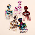 MiDairy 4mm Wide Teeth  Afro Pick Comb Insert Curly Hairbrush Hair Fork Pick Comb Fist Shape Styling Tool Custom Comb 890153