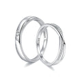 KH558 Abiding Customize 925 Sterling Silver Wedding Ring Set Lab Grown Diamond Moissanite Zircon CZ Couple Ring Set