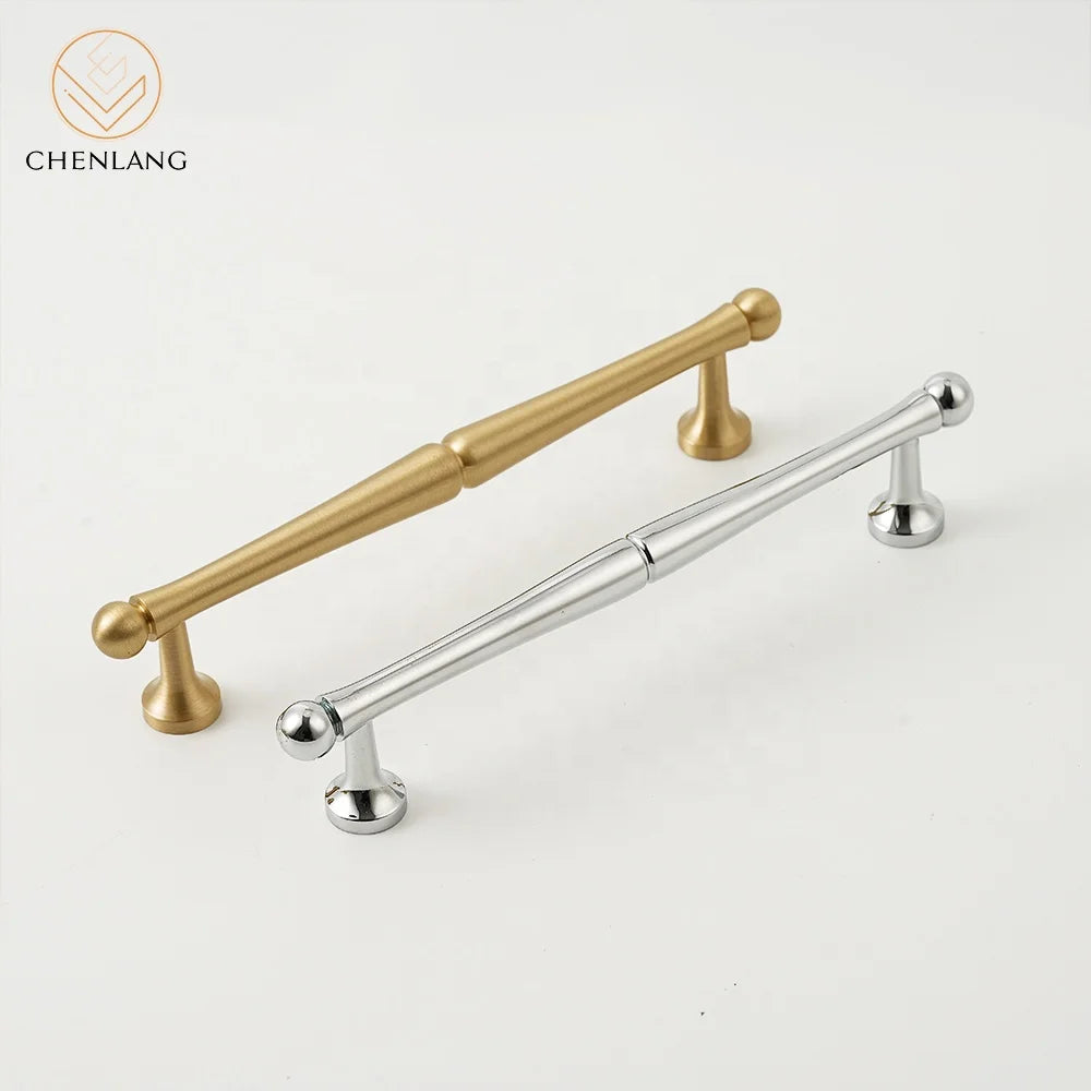 CHENLANG High Quality Satin Brass/Silver Adjustable Furniture Handle Knob for Kitchen Bathroom Hotel Cabinet Drawer Door-Modern