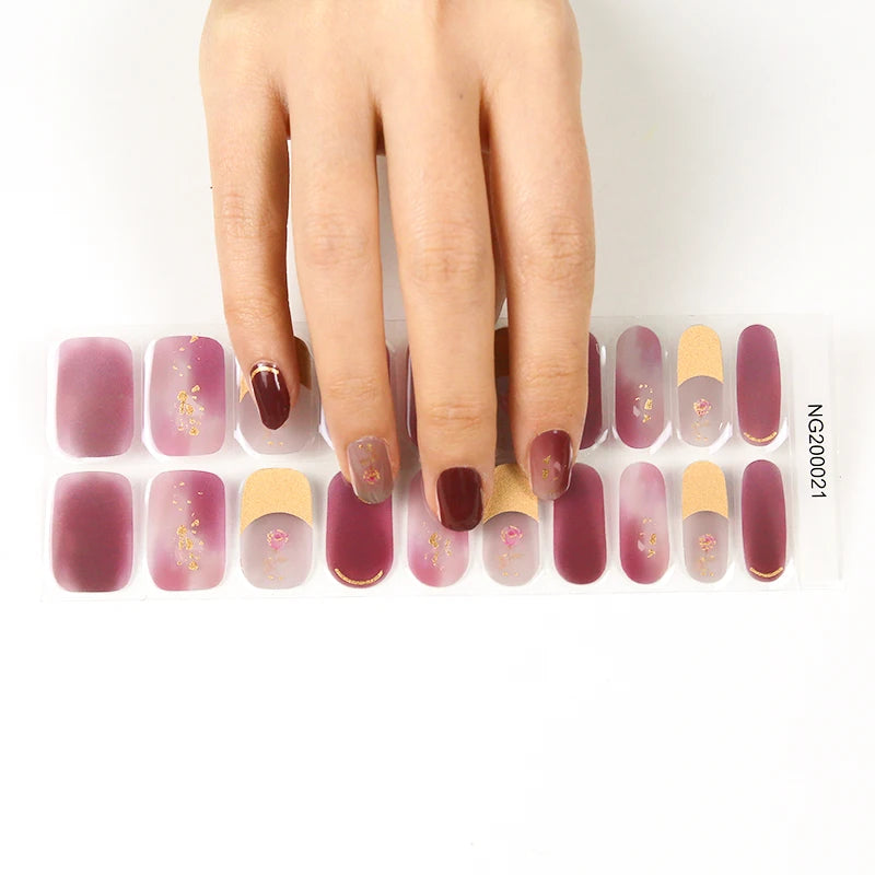 New Hot Sale Gel Nail Decoration Waterproof Nail Wraps Non-toxic Nail Polish Sticker