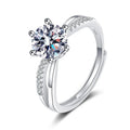 S925 Sterling Silver Square 1CT Moissanite Engagement Rings for Women Exquisite Shiny Full Diamond Jewelry Direct Manufacturer