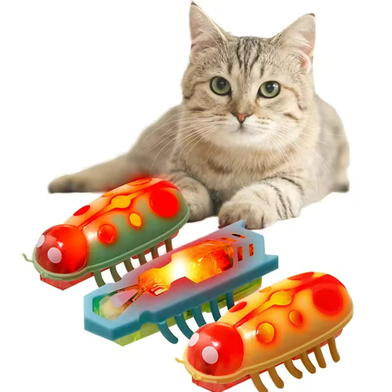 Funny Mini Robot Bug Insect Toys Electric Bugs Vibration Cockroach Plastic Animation Pet Toy for Cats