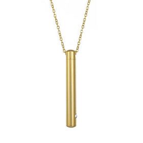Simple Memorial Cremation Ashes Keepsake Pendant Necklace Stainless Steel Jewelry Urn Necklace Wholesale