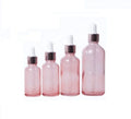 Hot Selling 30mL Glass Dropper Bottle Rose-gold Glass Dropper Bottle 1oz pink Cosmetic Bottles with logo